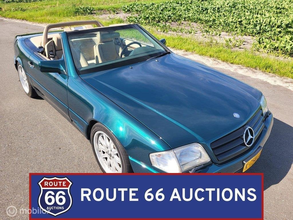 Mercedes-Benz SL 320 | 1996 | Route 66 Auctions, Auto's, Zwart, Mercedes-Benz, Bedrijf, Handgeschakeld