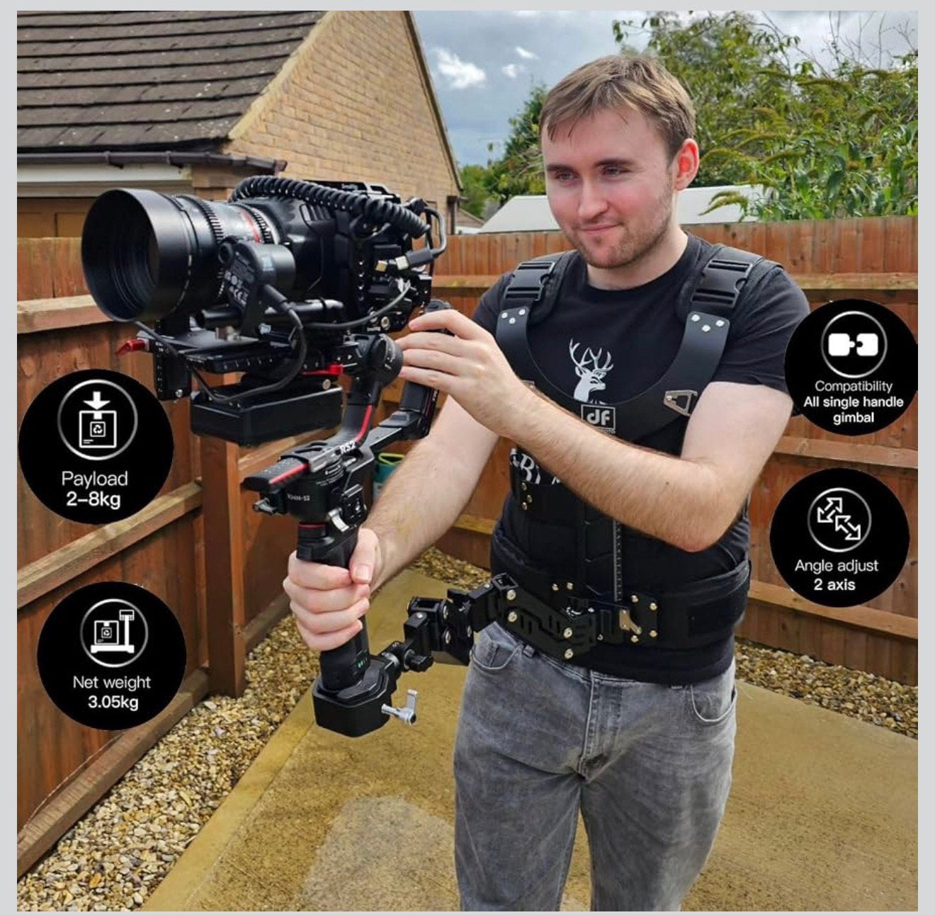 Gilet de soutien pour cardan DigitalFoto THANOS-SE, 2-8 kg, DJI, Appareil photo, Enlèvement ou Envoi