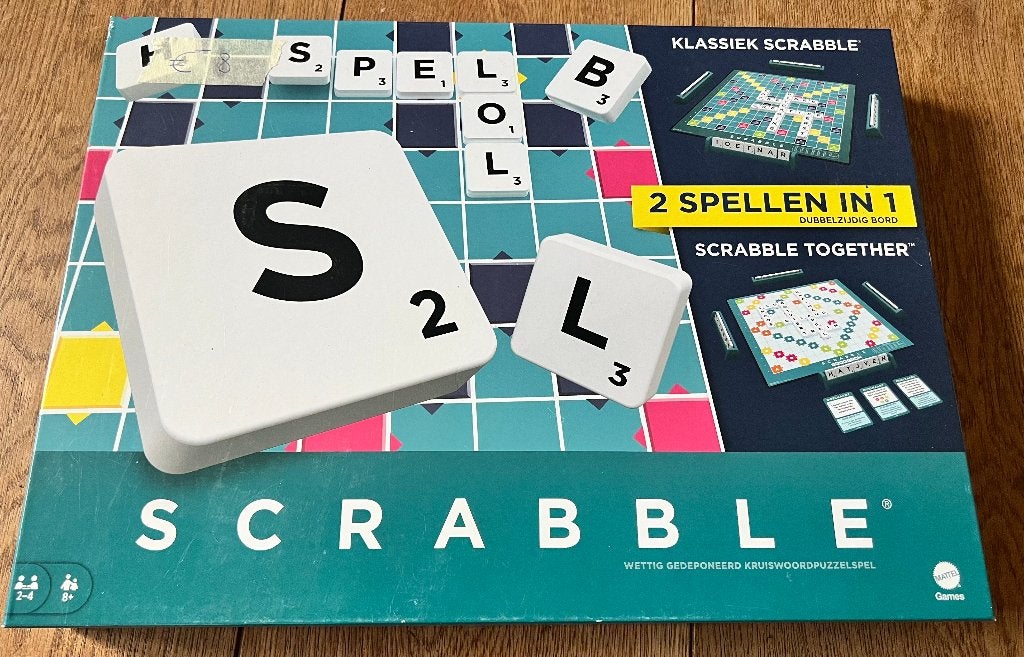 Scrabble, Een of twee spelers, Ophalen, Zo goed als nieuw, Mattel games