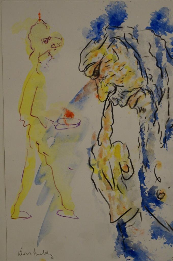 Origineel en uniek 'blauw' werk van Bervoets Fred, Antiek en Kunst, Kunst | Schilderijen | Modern, Ophalen