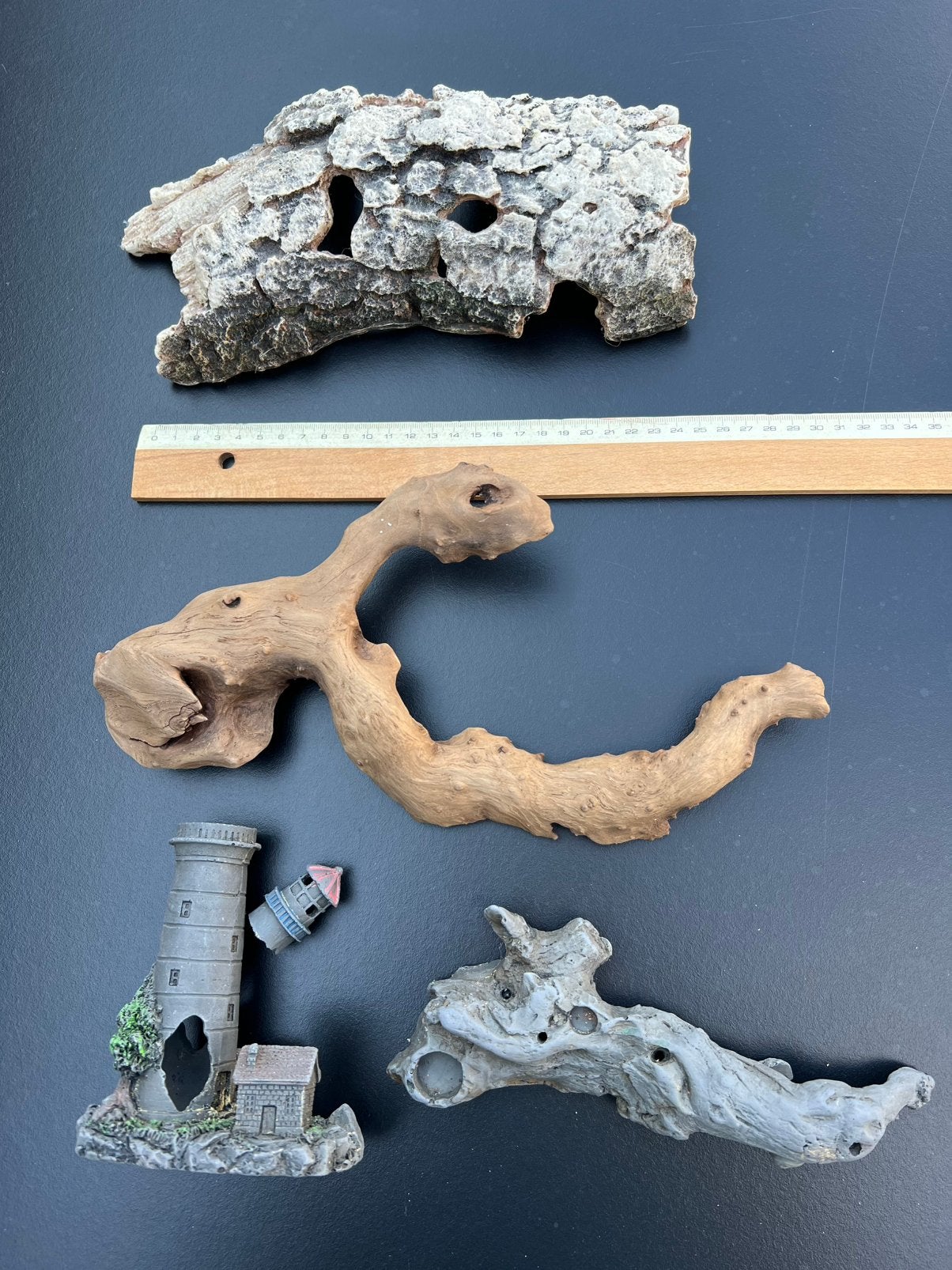 Decoratie aquarium , steen/kienhout, Ophalen, Gebruikt, Plant(en), Steen of Hout
