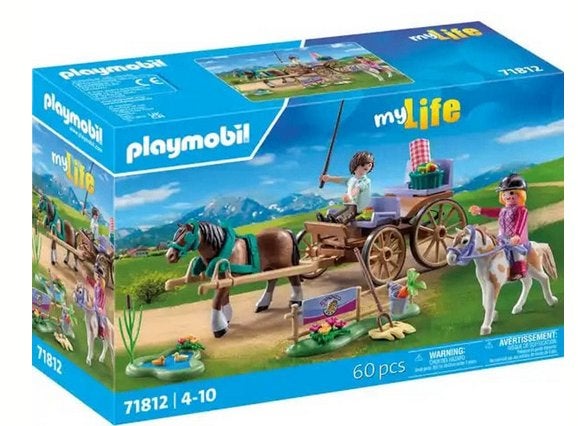 PLAYMOBIL Paard en kar en ruiter, Kinderen en Baby's, Speelgoed | Playmobil, Ophalen of Verzenden, Nieuw, Complete set, Figuren