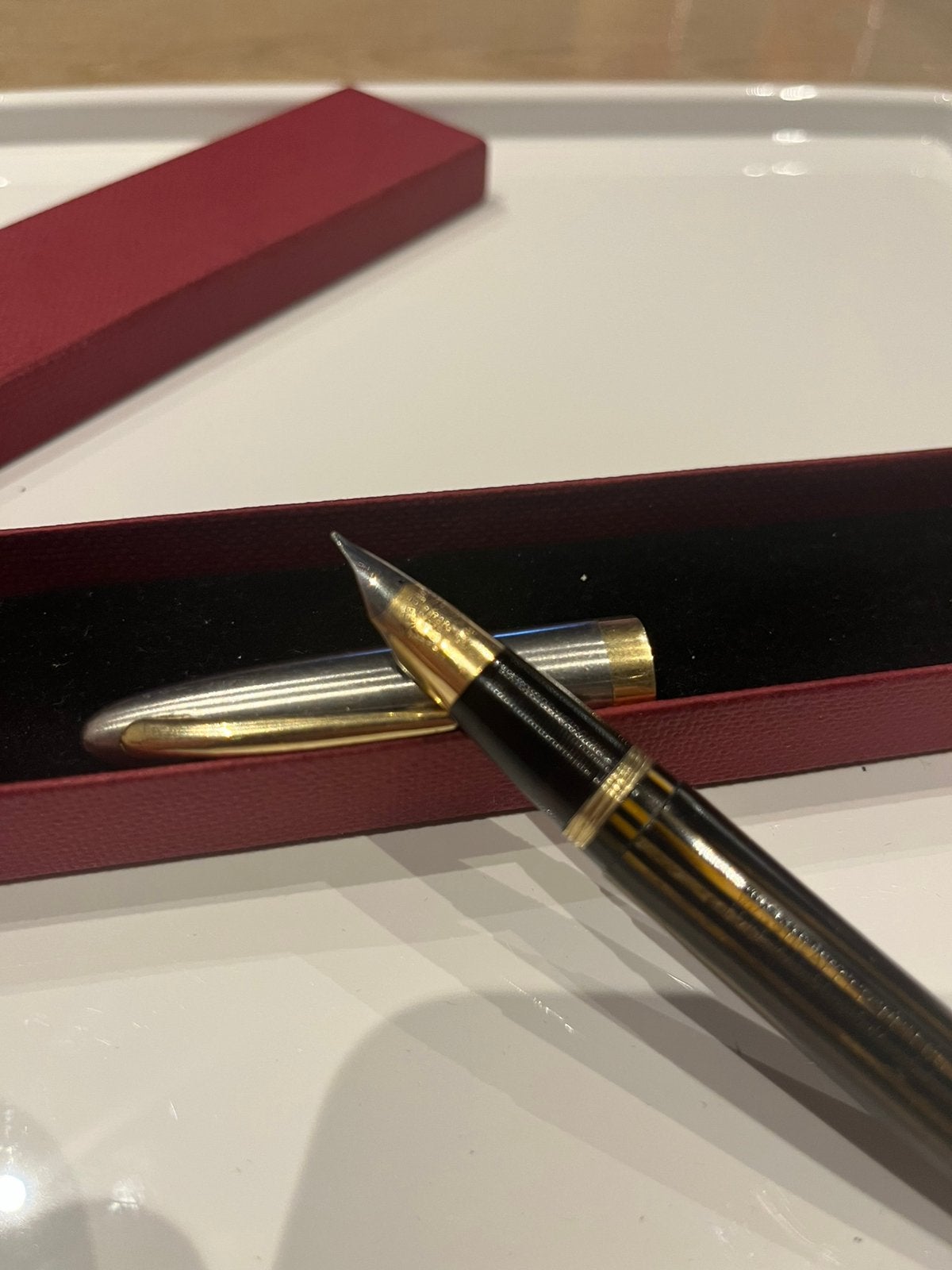 Vintage Sheaffer 1942 Triumph - Sheaffer Lifetime Crest, Verzamelen, Sheaffer, Gebruikt, Met doosje, Ophalen of Verzenden