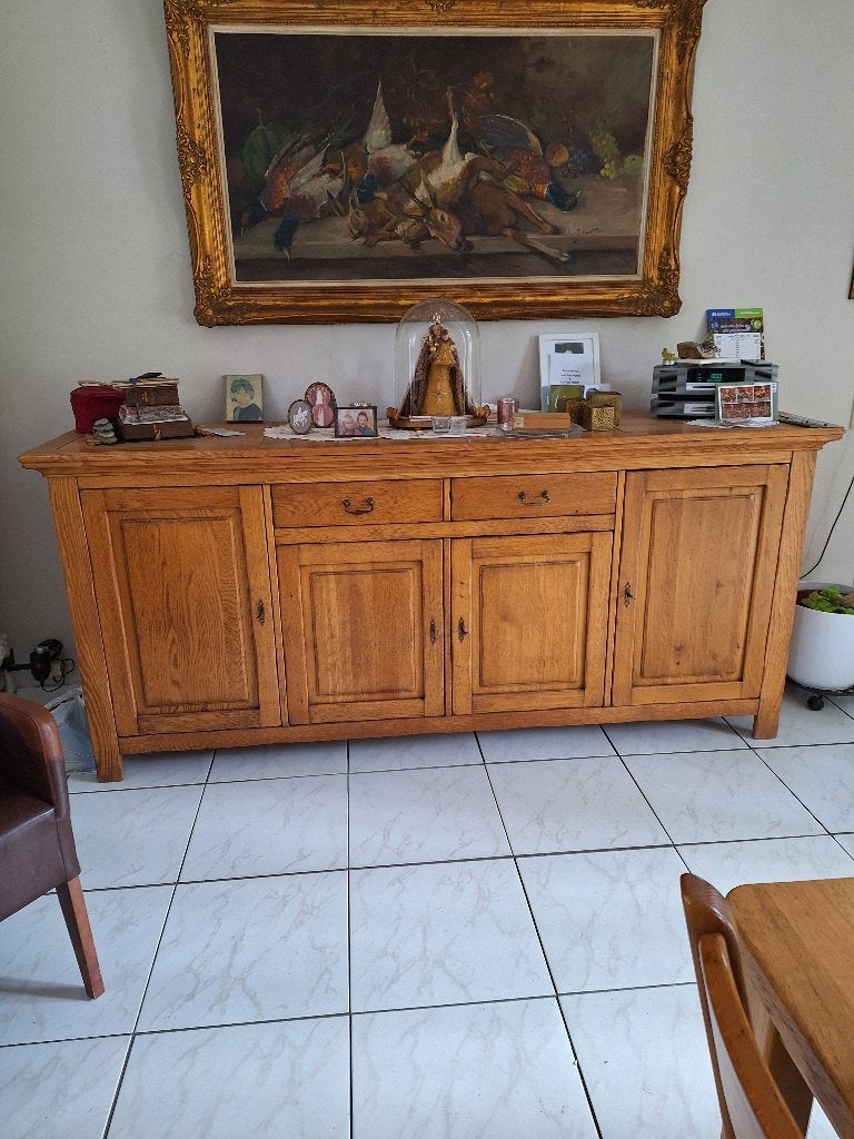 Eetkamermeubelen (6), Huis en Inrichting, Kasten | Buffetkasten, Ophalen, Glas, Met deur(en), Zo goed als nieuw