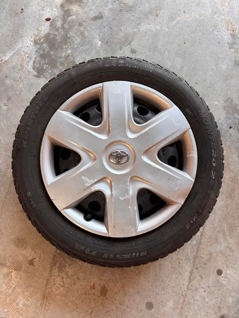 Toyota band maat 155/65 R14, Ophalen, Gebruikt