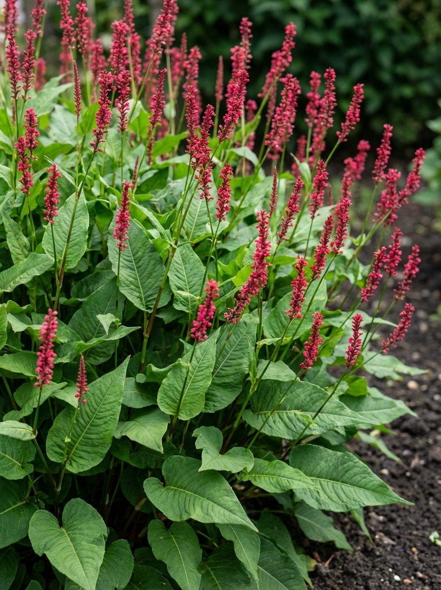 Persicaria ampl. Speciosa, Tuin en Terras, Ophalen, Vaste plant, Halfschaduw