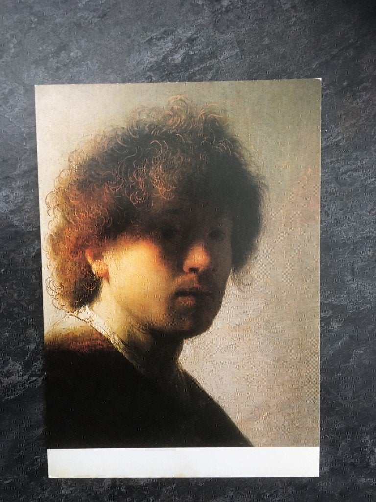 carte postale Rembrandt Van Rijn - Autoportrait 1629, Antiquités & Art, Art | Dessins & Photographie, Enlèvement ou Envoi