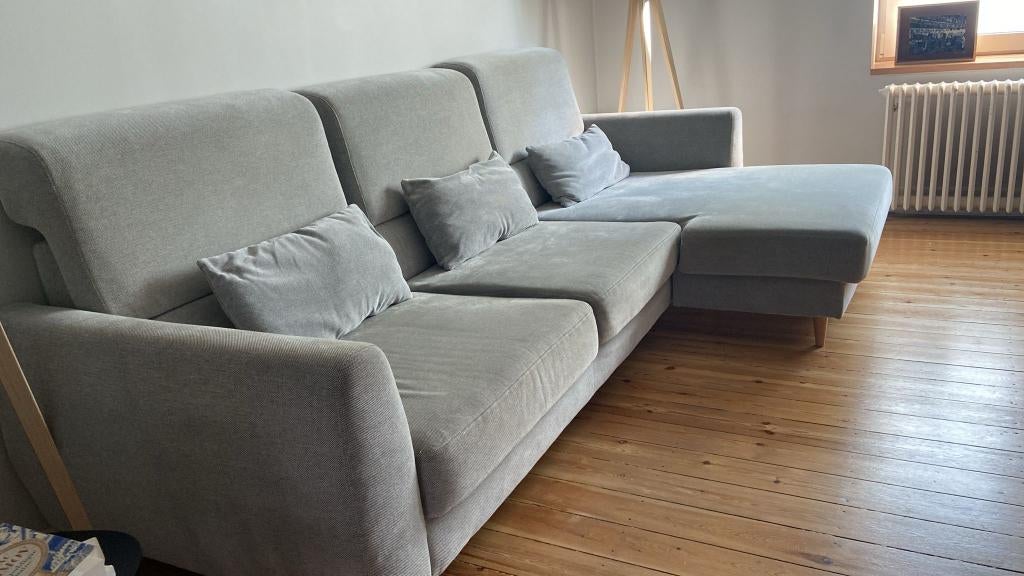 canapé + méridienne Sladorp IKEA, Maison & Meubles, Canapés | Salons, Utilisé, Banc droit, Trois personnes, 200 à 250 cm, 125 à 150 cm