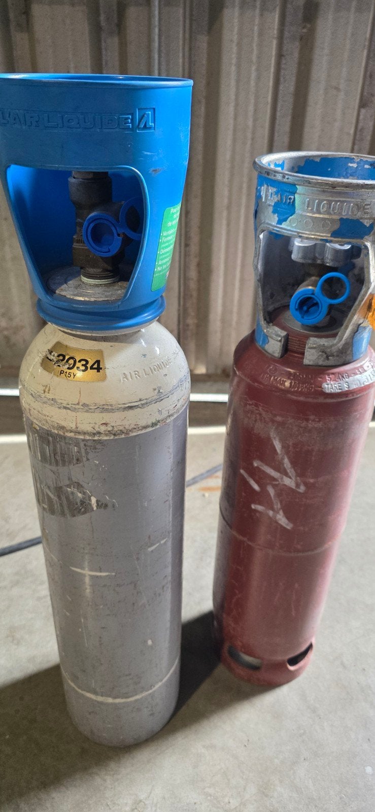 bouteille d'air, d'oxygène liquide et d'acétylène pleine, Bricolage & Construction, Enlèvement