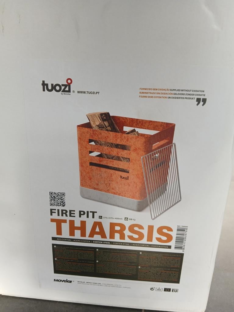 Outdoor fire pit tharsis. Incl bbq grill( NIEUW), Enlèvement