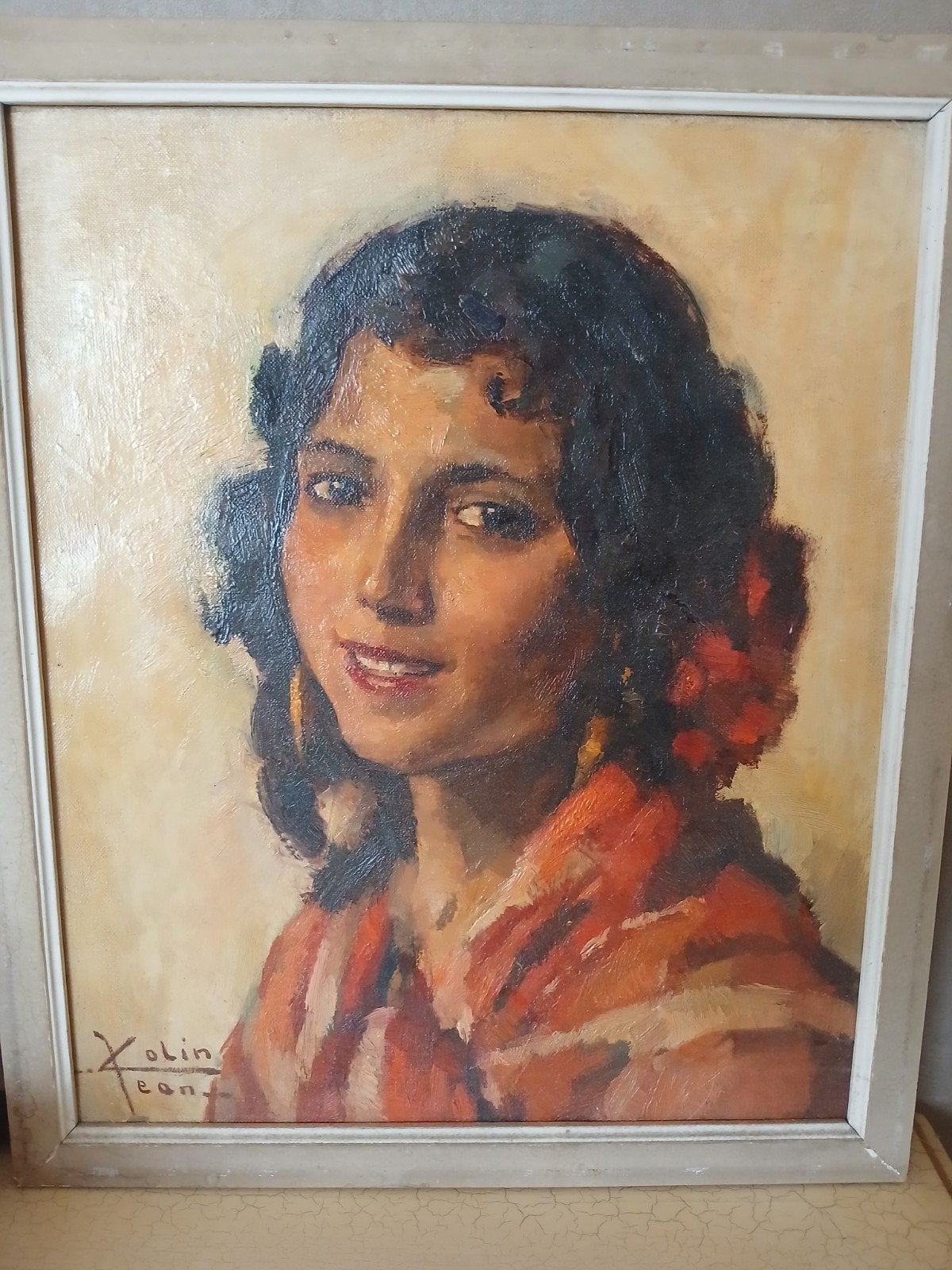 Tableau d'une femme espagnole de l'artiste Jean Colin, Antiquités & Art, Enlèvement