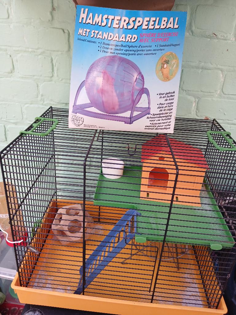 Hamsterkooi te koop, Ophalen, Kooi, Gebruikt, 60 tot 90 cm