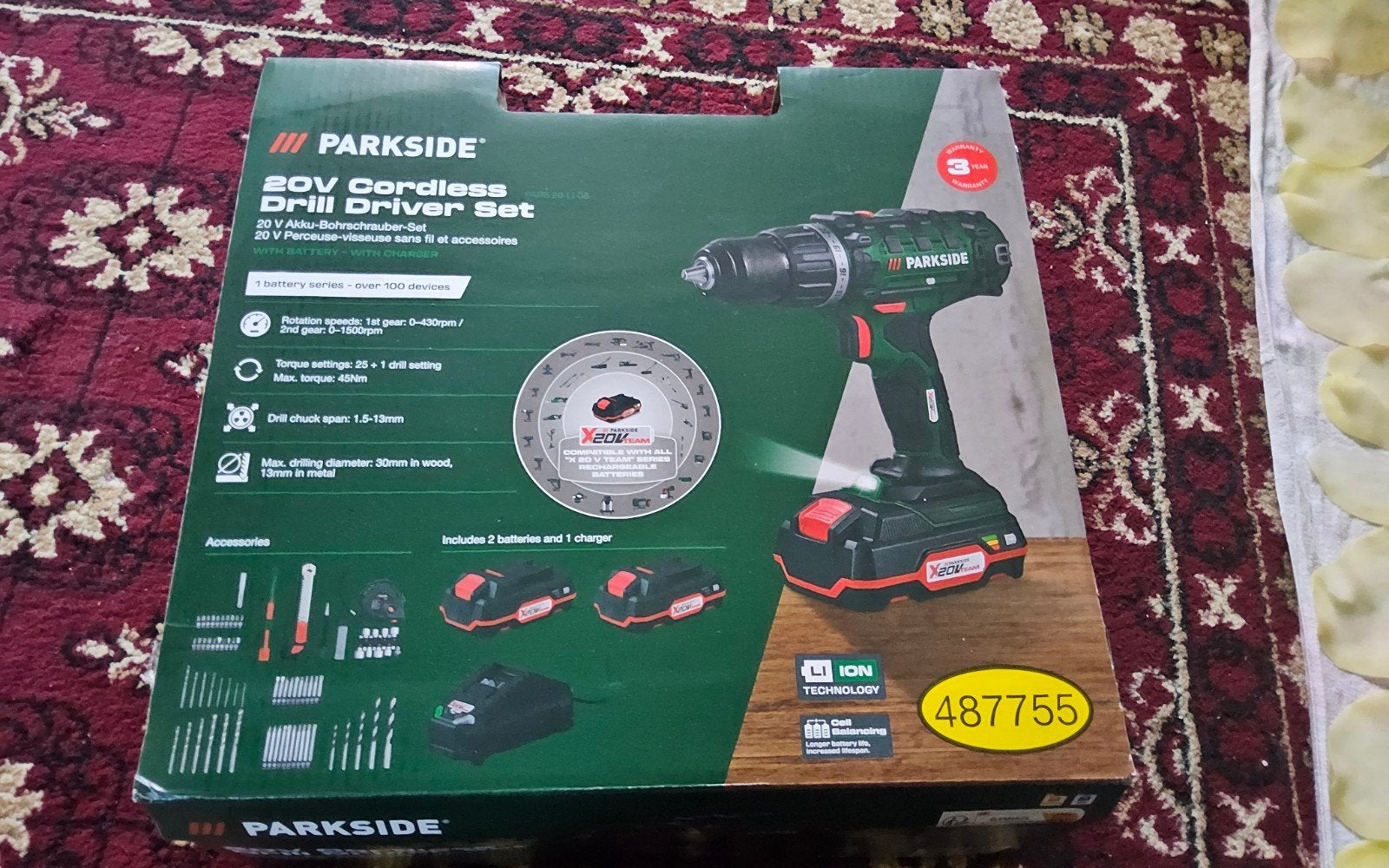 Parkside 20v boormachine, alles nieuwe in de koffer, Ophalen of Verzenden, Boormachine
