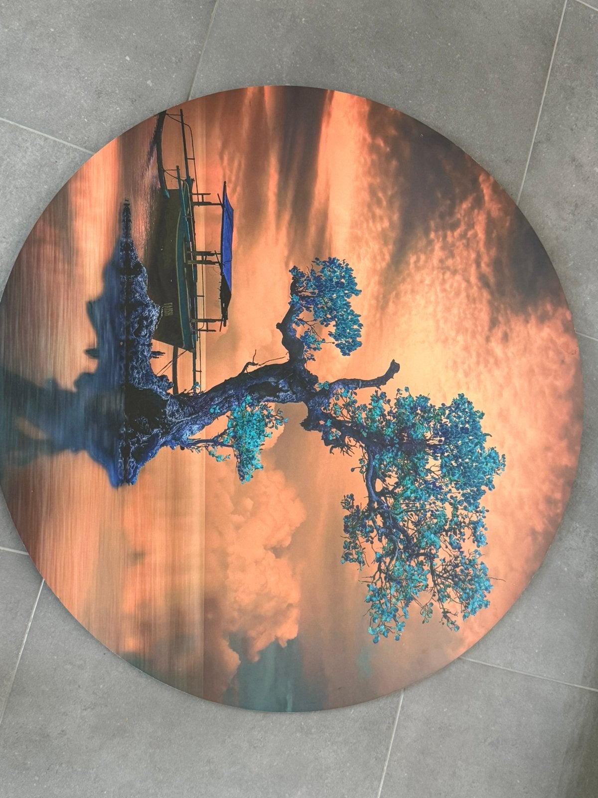 Ronde wanddecoratie / schilderij Ø 100 cm, Ophalen