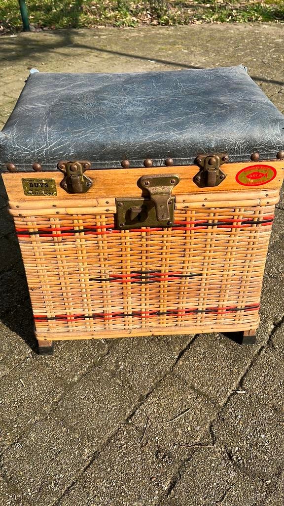 Vintage rieten visbak, Enlèvement, Utilisé, Coffre ou Sac
