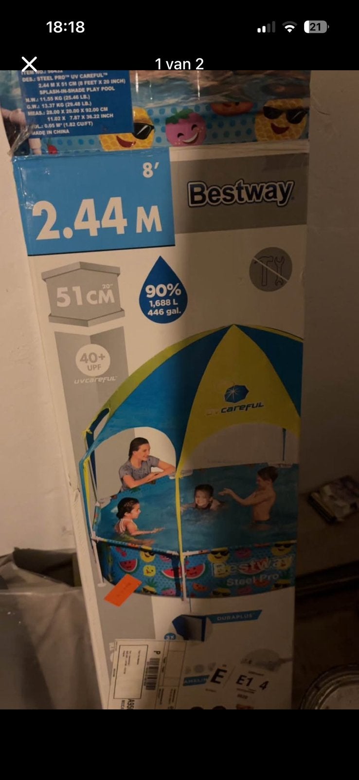 Kinderzwembad + verwarmingsmat, Ophalen, Zo goed als nieuw