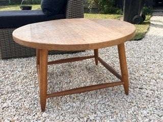ronde houten salontafel, Huis en Inrichting, Tafels | Salontafels, Ophalen, Gebruikt