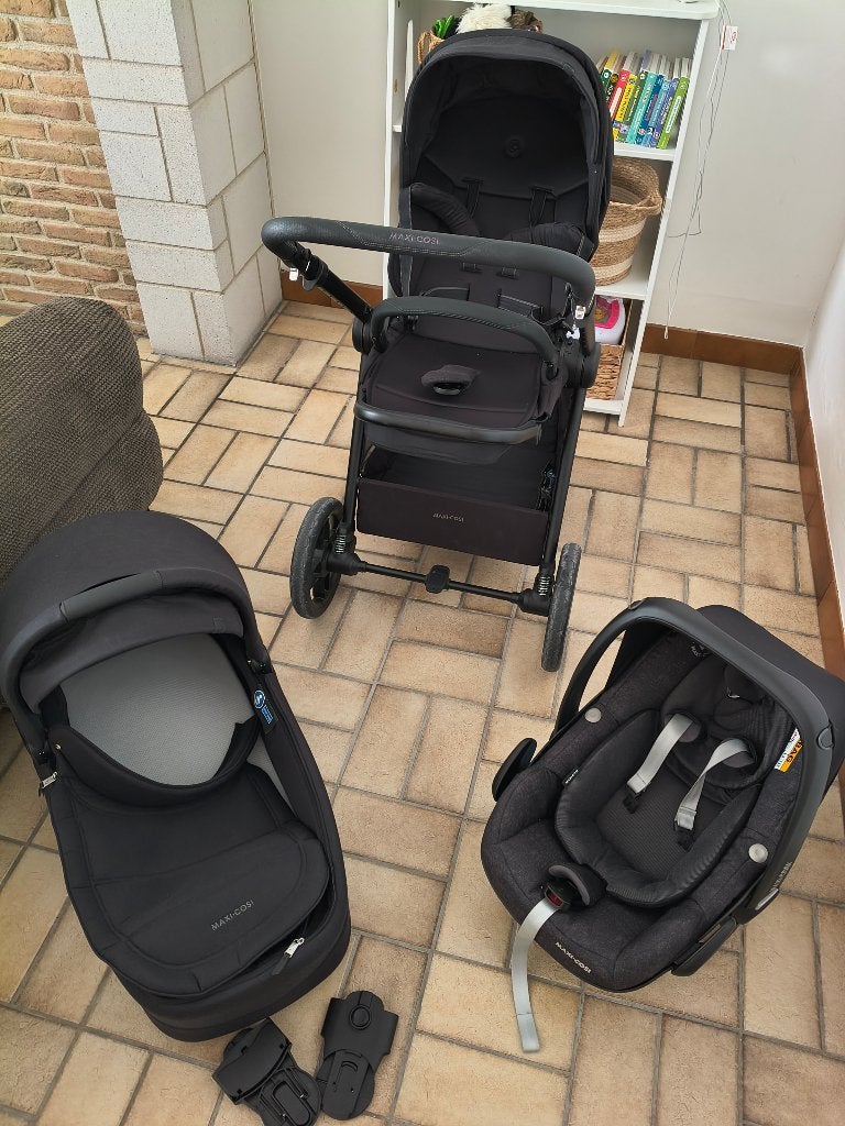Poussette trio maxi cosi, Enfants & Bébés, Poussettes & Combinaisons, Avec siège auto, Comme neuf, Enlèvement, Poussette