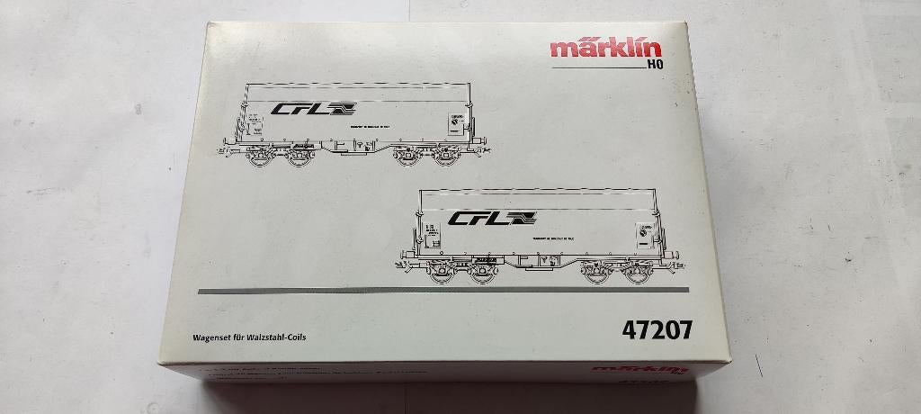 Märklin 47207 set 2 coilwagens CFL, Enlèvement ou Envoi, Courant alternatif, Comme neuf, Set de Trains