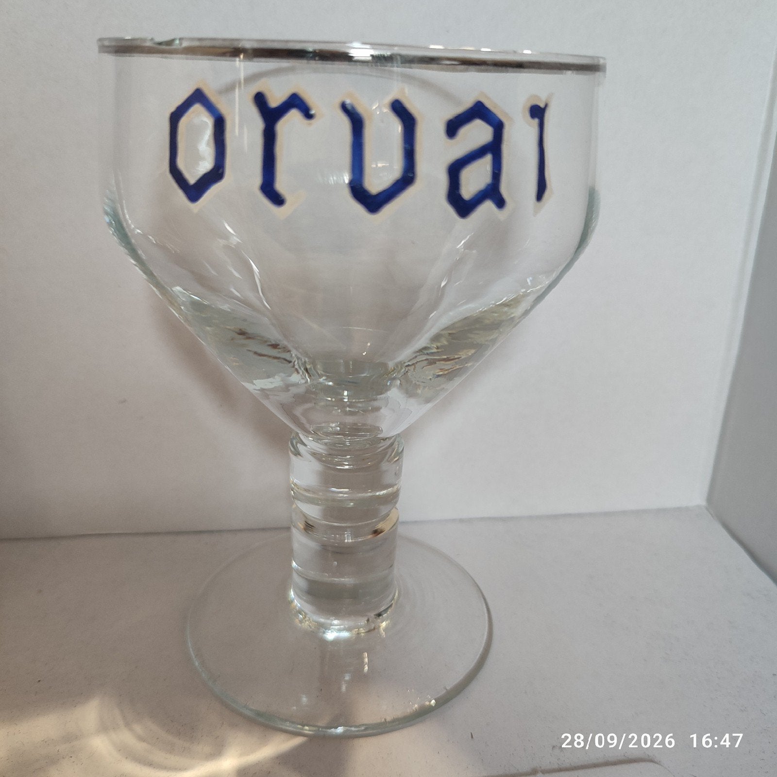 Ancien verre ORVAL ., Enlèvement ou Envoi, Utilisé, Verre ou Verres, Autres marques