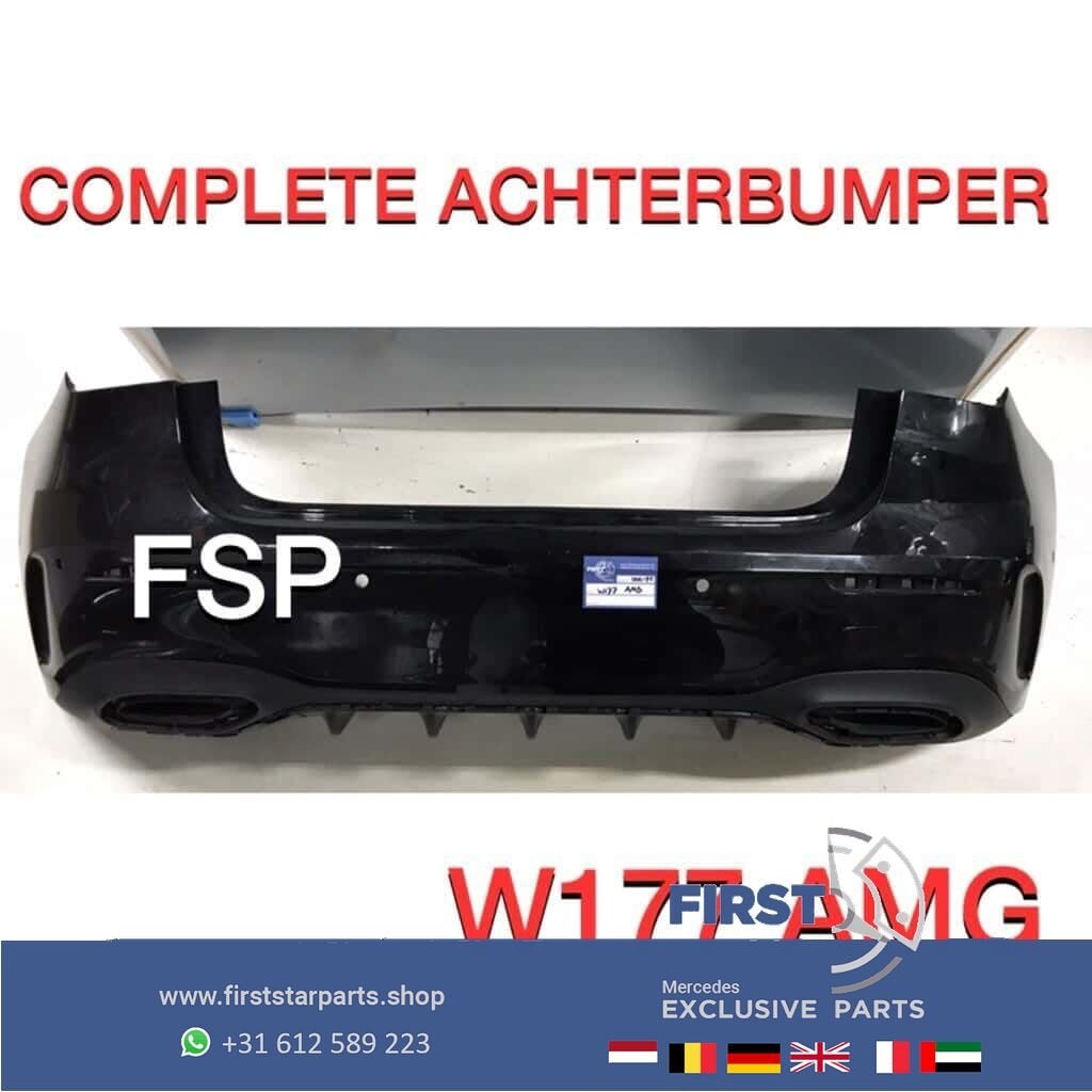 W177 AMG ACHTERBUMPER Mercedes A Klasse 2018-2021 ZWART ORIG, Arrière, Utilisé, -, -