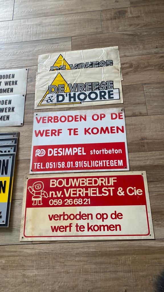 Reclameborden, Ophalen, Zo goed als nieuw