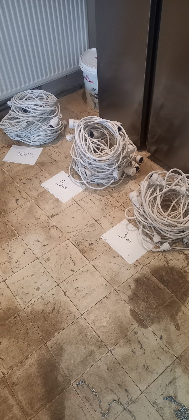 partij verlengkabels, Ophalen