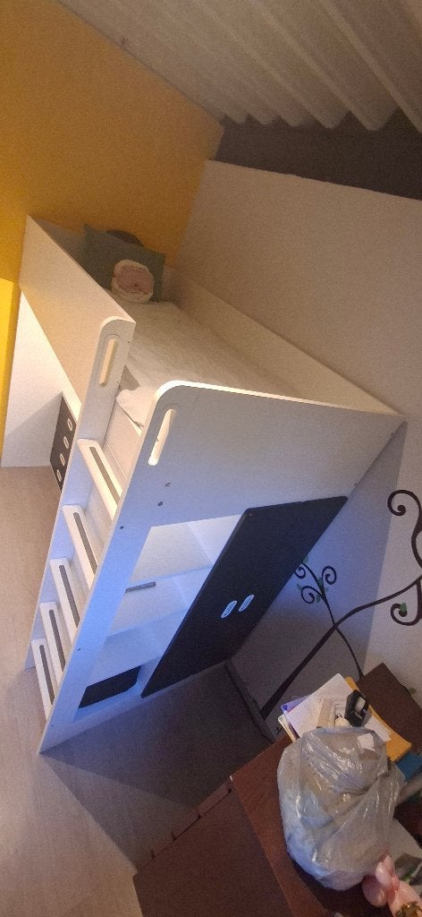 IKEA SMÅSTAD hoogslaper / lit mezzanine 90x200 met bureau, Maison & Meubles, 90 cm, Une personne, Enlèvement, Utilisé