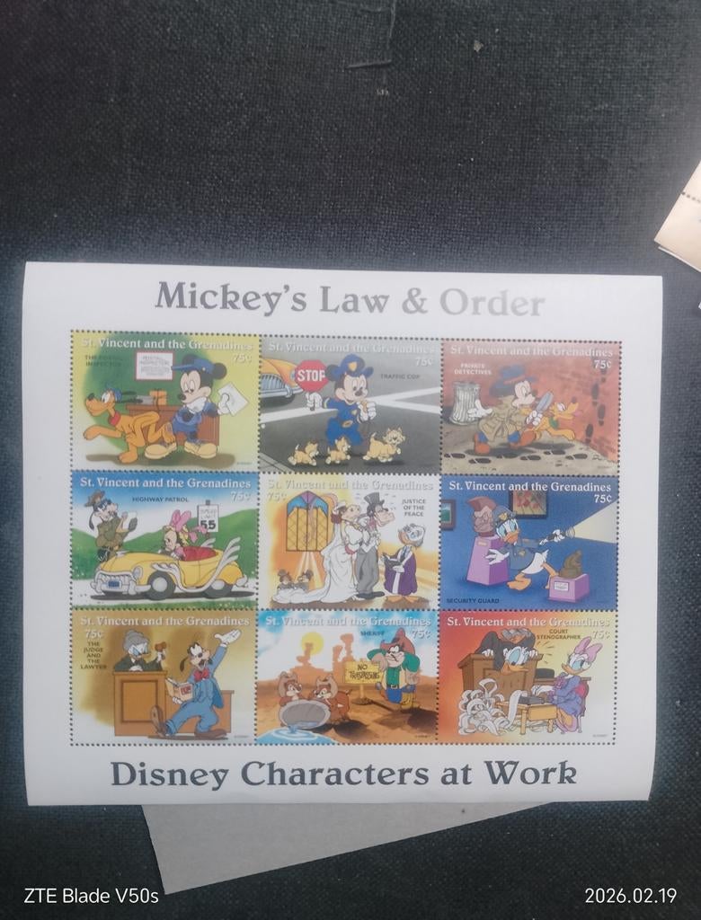 Disney postzegels, Postzegels en Munten, Ophalen of Verzenden