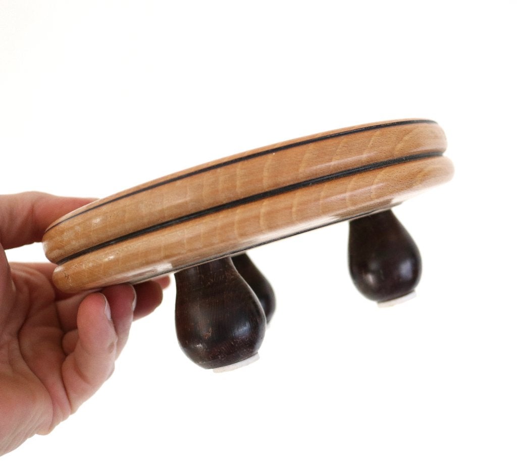 Vintage houten schaal - Handwerk - Art Deco stijl, Huis en Inrichting, Ophalen of Verzenden, Gebruikt, Schaal