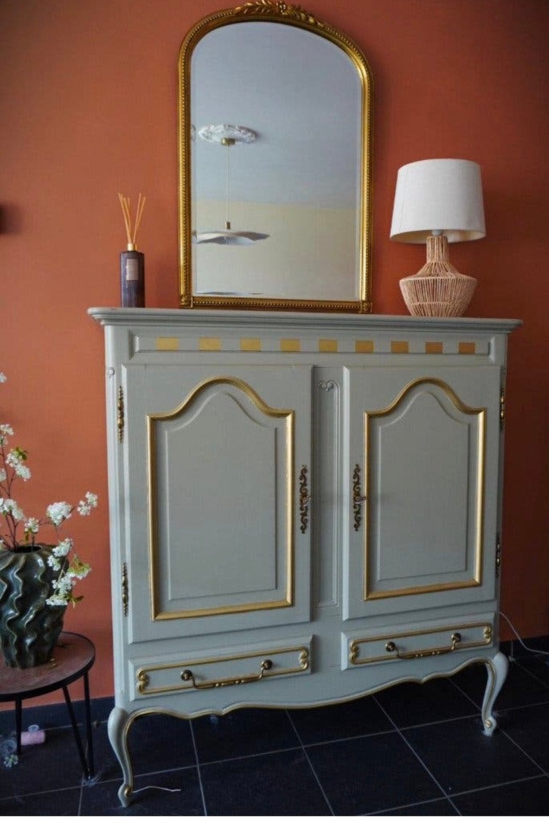 Vintage groene dressoir kast, Ophalen, Zo goed als nieuw