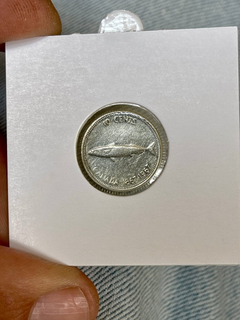 Canada 10 cents 1967, Timbres & Monnaies, Monnaies | Europe | Monnaies non-euro, Monnaie en vrac, Argent, Enlèvement