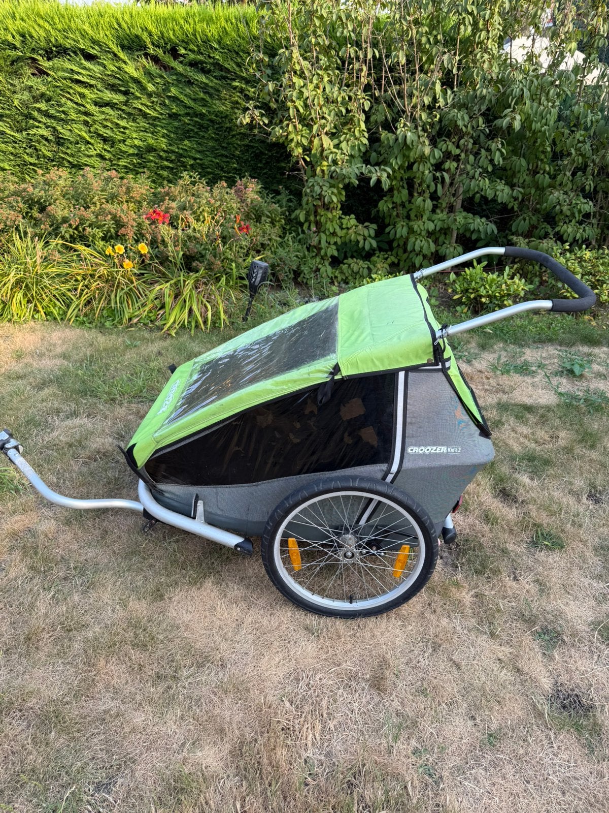 Fietskar Croozer 2 pers., Vélos & Vélomoteurs, Accessoires vélo | Remorques, 40 à 60 kg, Pliable, Enlèvement, Utilisé