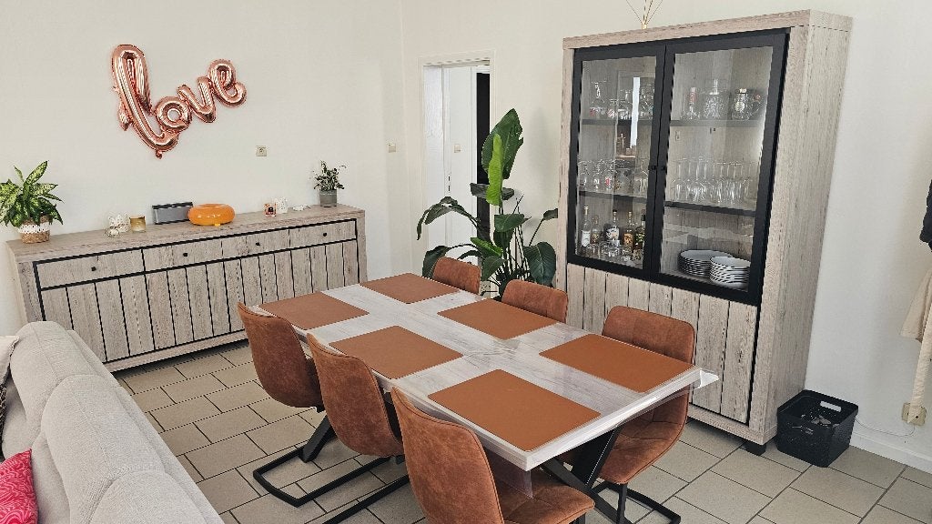 Buffet + vitrine, Avec tiroir(s), 200 cm ou plus, Bois gris, Comme neuf