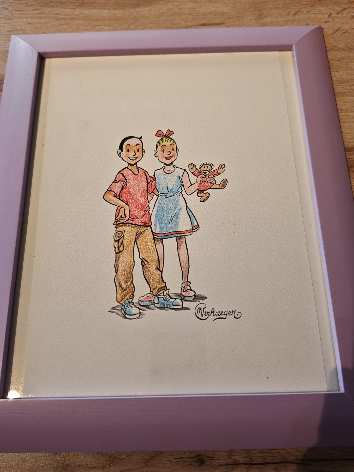 suske en wiske,mooi tekening, Boeken, Ophalen of Verzenden