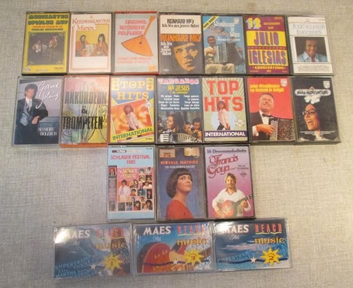 20 cassettes originales amusantes - toutes sortes de musique, Enlèvement ou Envoi, Comme neuf, 2 à 25 cassettes audio, Originale