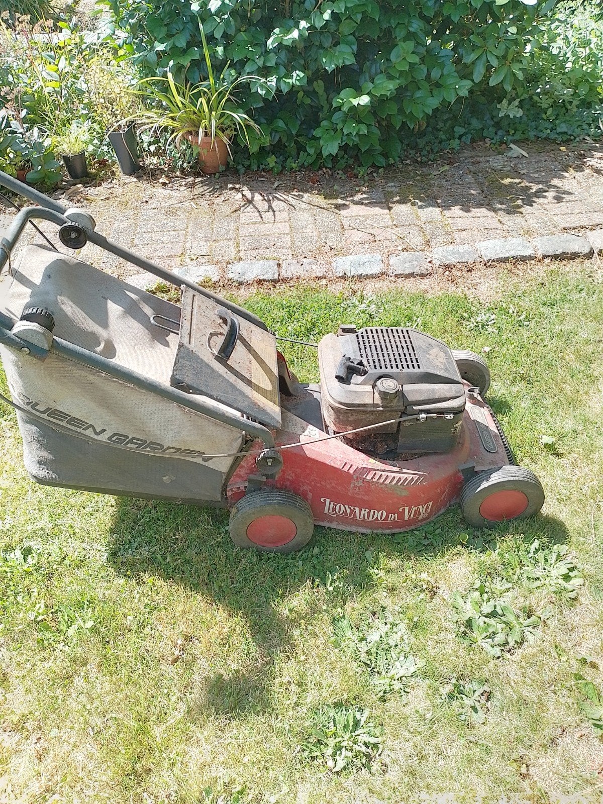 Benzine grasmaaier met opvangzak., Ophalen, Opvangzak