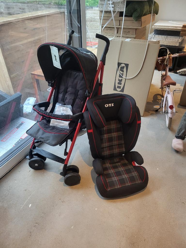 Buggy et siège pour enfant VW Gti, Enfants & Bébés, Buggys, Enlèvement, Comme neuf, Autres marques, Ombrelle