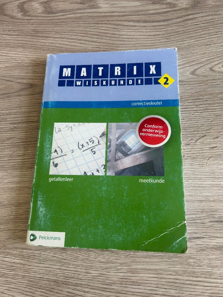 Matrix wiskunde 2 correctiesleutel - ISBN 9789028999411, Enlèvement, Utilisé, Secondaire, Pelckmans