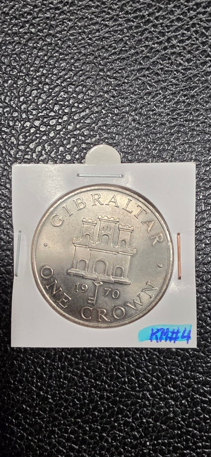 Gibraltar one crown 1970  KM#4, Postzegels en Munten, Ophalen of Verzenden