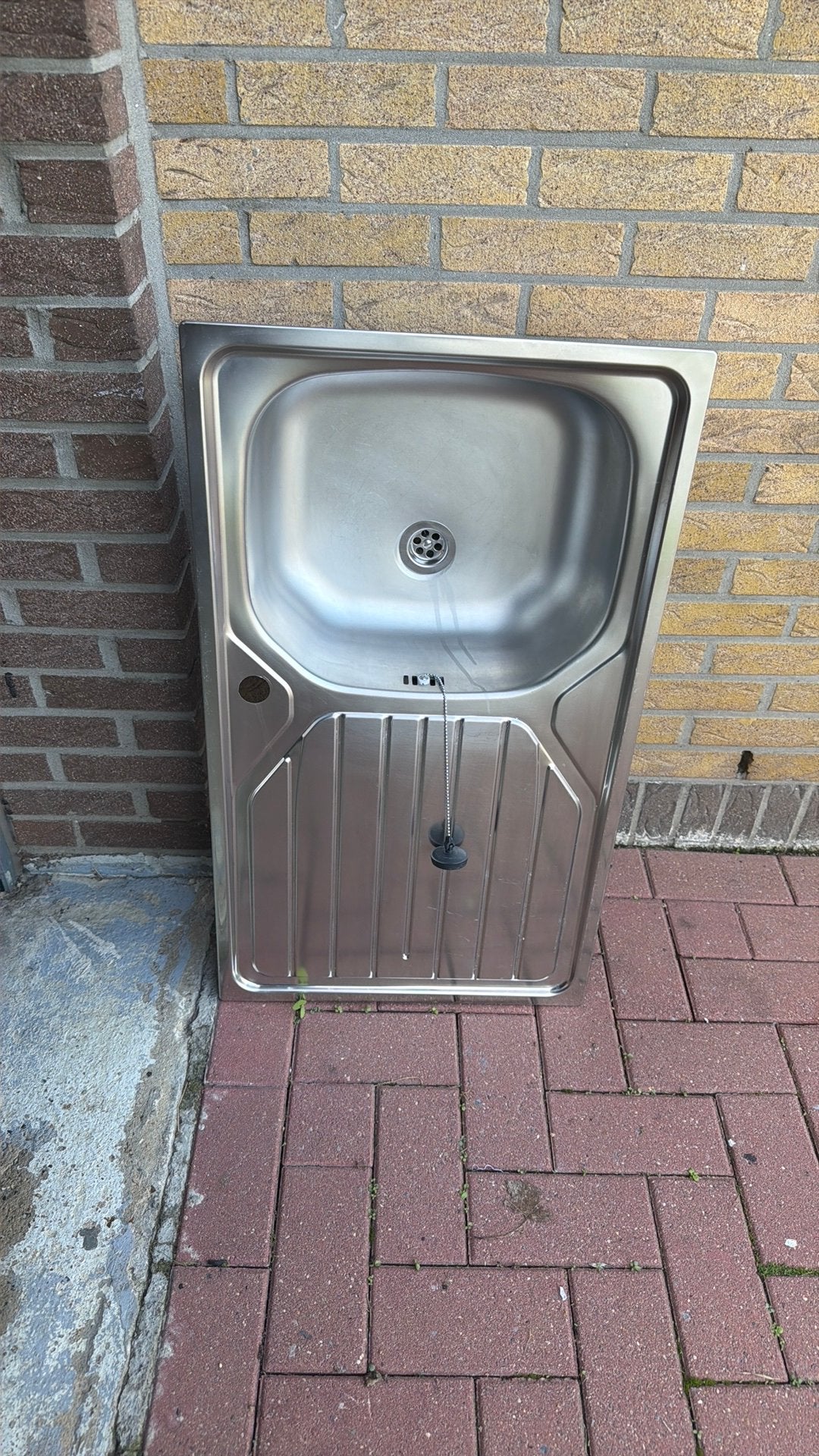 Wasbak inox, Huis en Inrichting, Ophalen, Zo goed als nieuw