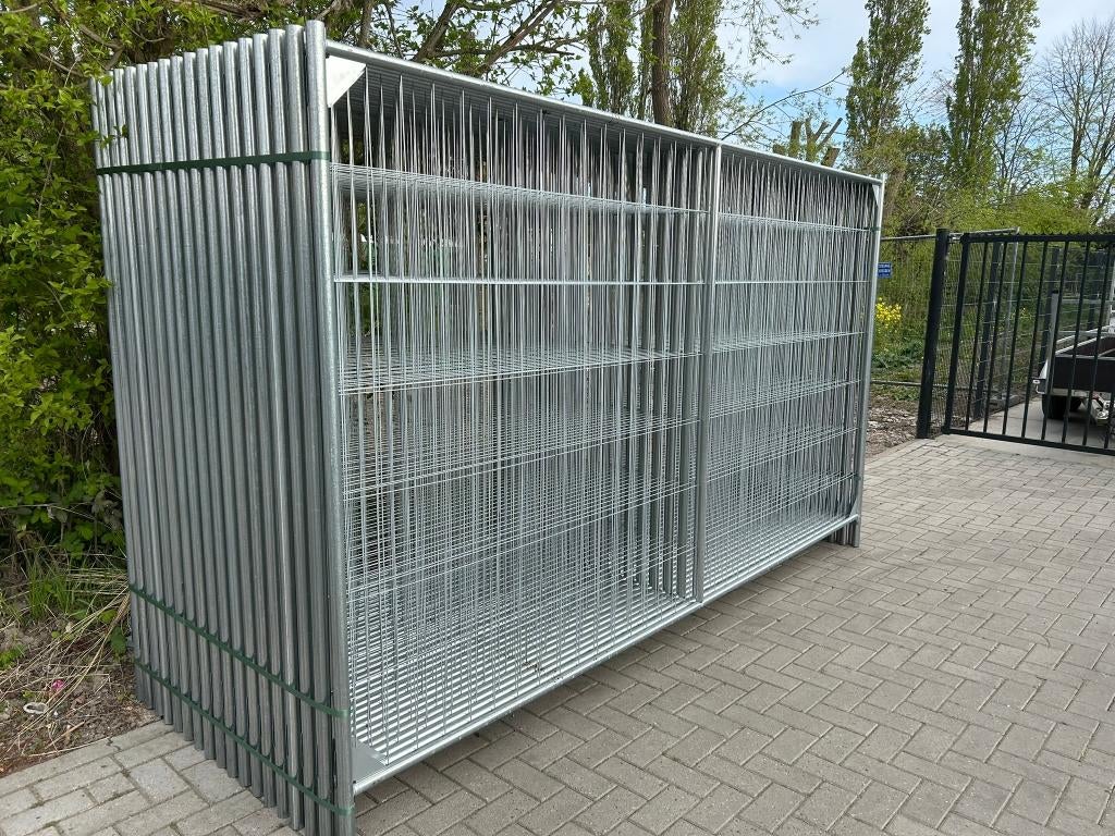 Bouwhekken/bouwhek professioneel 3.50x2.00M NIEUWE VOORRAAD, Neuf, 200 cm ou plus, Portail battant, Acier