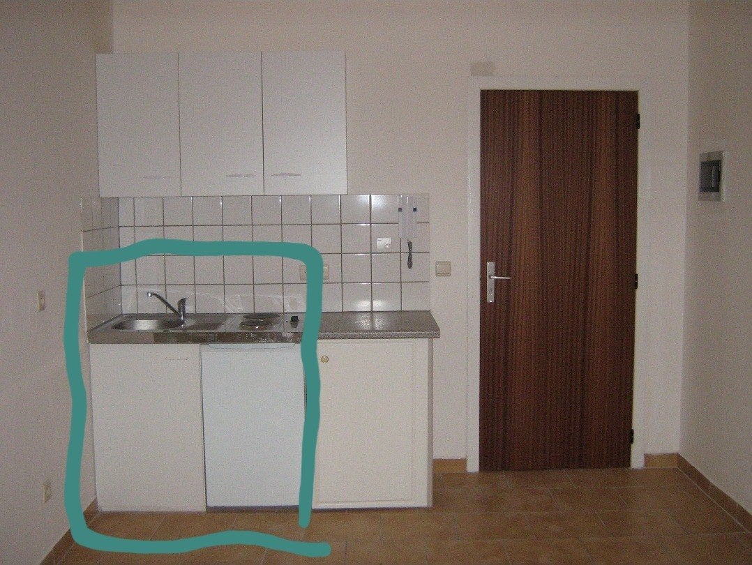 kitchenette complète, Enlèvement