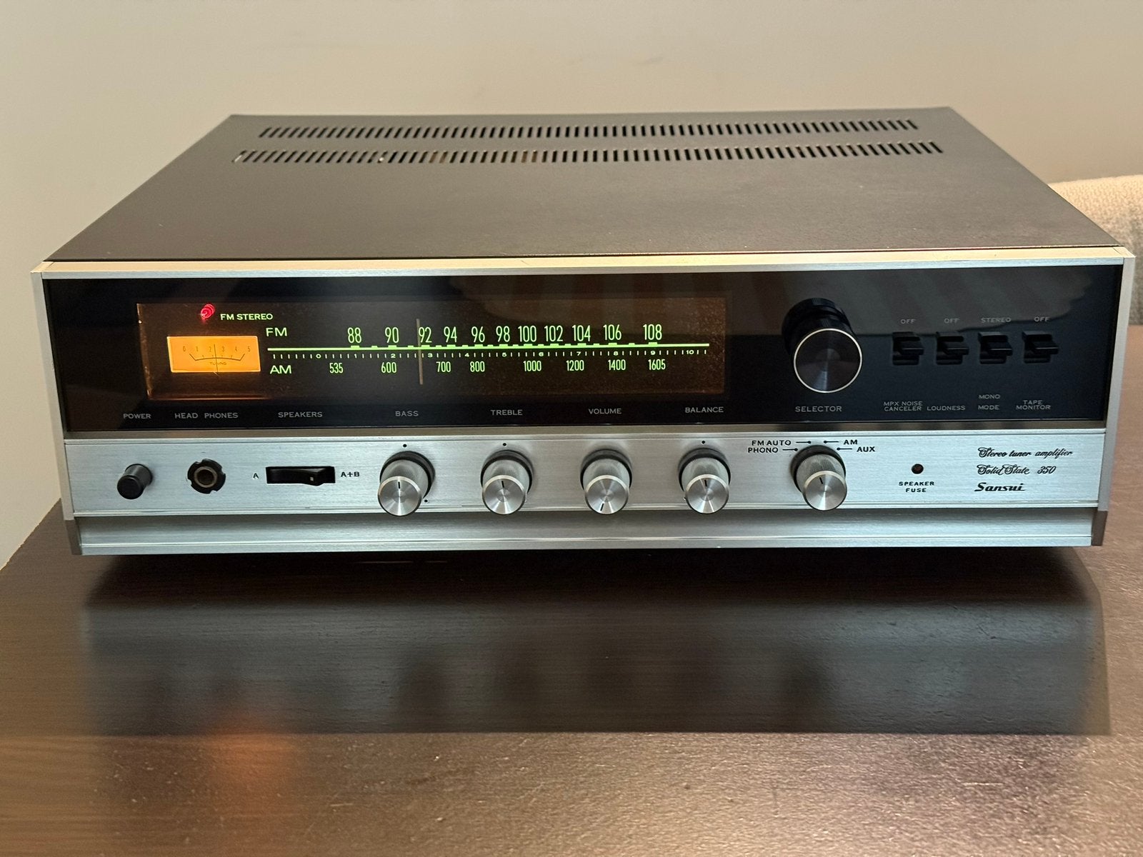 SANSUI 350 Solid State Stereo Receiver (1968), TV, Hi-fi & Vidéo, Enlèvement ou Envoi, Comme neuf, Autres marques