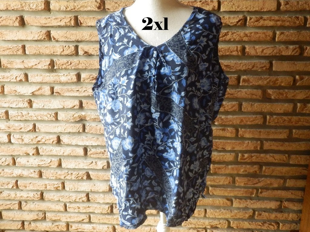 (140)- top femme t.2xl bleu, Blauw, Maat 42/44 (L), Ophalen of Verzenden, Zo goed als nieuw