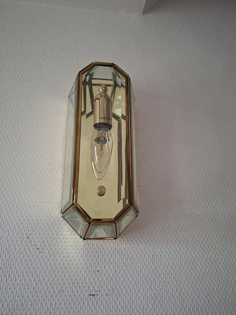 Lampe murale Hollywood Regency, Ideal Lux Mosaico, 70/80s, Antiquités & Art, Antiquités | Éclairage, Enlèvement ou Envoi