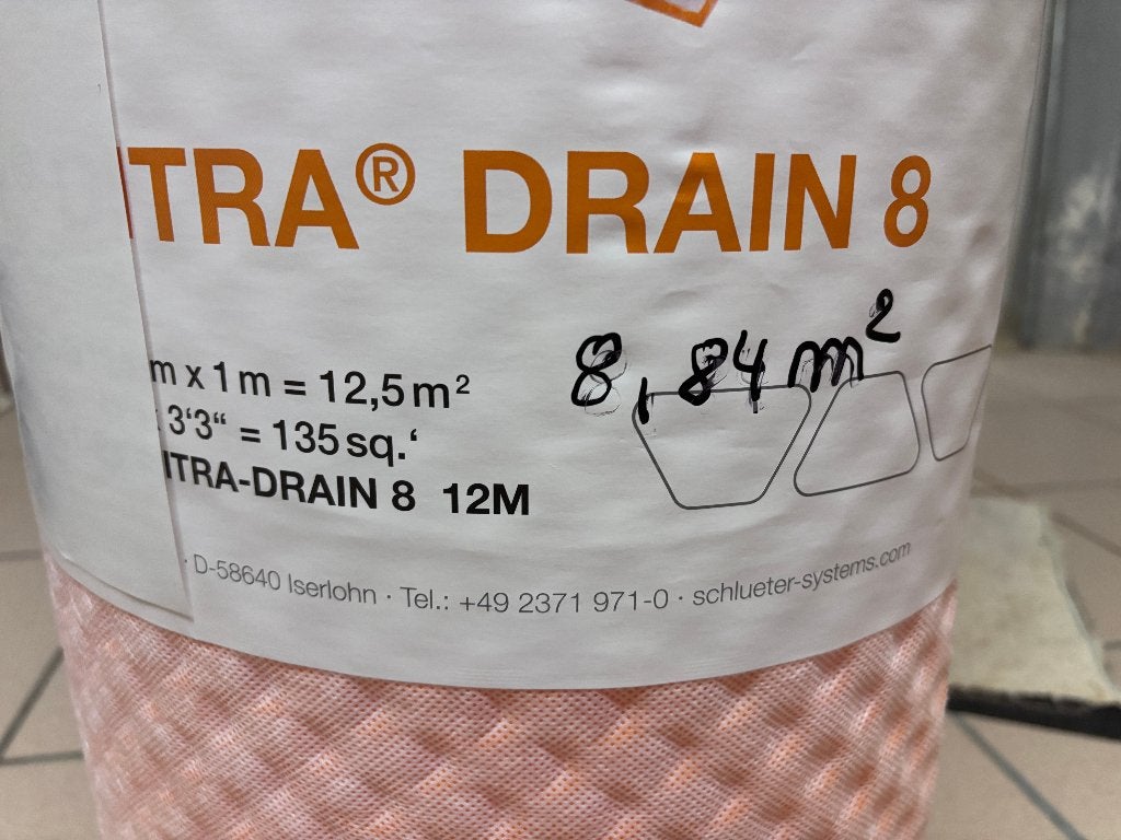 Natte carrelage Schlüter-DITRA-DRAIN 8, Enlèvement