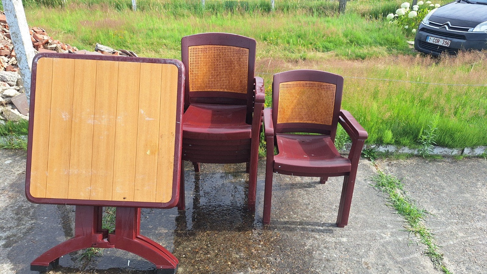Tuinset, Ophalen