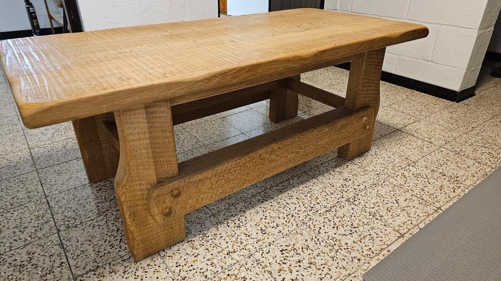 Table de salon en chêne  massif artisanal, Enlèvement
