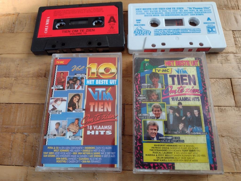 LOT 2x MUZIEKCASSETTE VTM TIEN OM TE ZIEN Will Tura-Clouseau, Cd's en Dvd's, Gebruikt, 2 t/m 25 bandjes, Ophalen of Verzenden